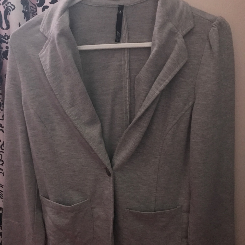 Heather gray blazer